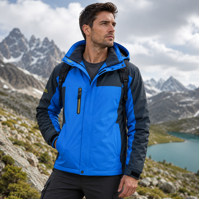 Mens Windbreaker Jacket for Hiking and Cycling, Big and Tall Jackets for Men M to 4XL, Windproof Outdoor Jacket