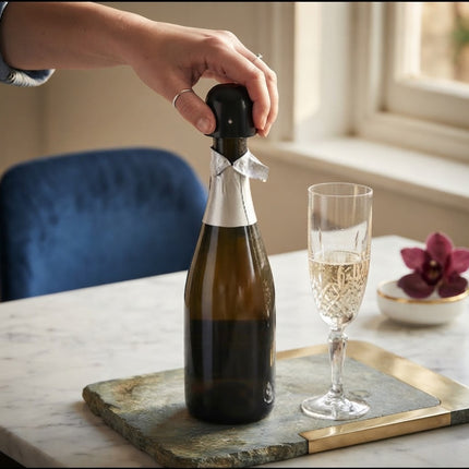 Wine Stoppers Silicone with Rotary Lock, Champagne Bottle Stopper and Wine Preserver, Bottle Sealer for Beer and Soda