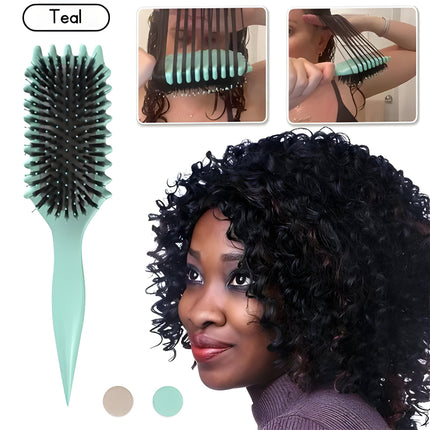Boar Bristle Brush, Hair Detangler Brush for Curl Defining, Curl Brush, Hair Styling Tool