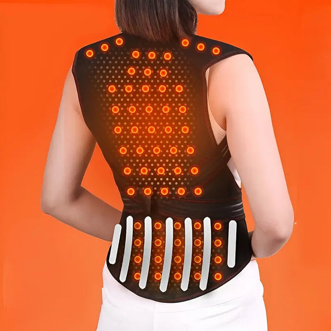 Back Brace for Pain Relief with 108 Magnets, Magnetic Heated Back Brace with Infrared Points, Lumbar Support Brace