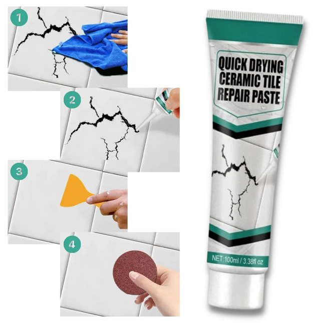 Bathtub Repair Kit, Ceramic Tile Repair Kit for Cracks and Chips