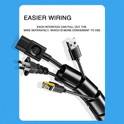 Cable Organizer for Desk bundling cords along a wall – image 8