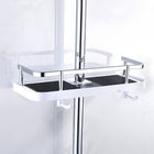 Shower Caddy No Drill, Adjustable Bathroom Shelf and Shower Shelf, Rustproof Shower Organizer for Small Bathroom Storage