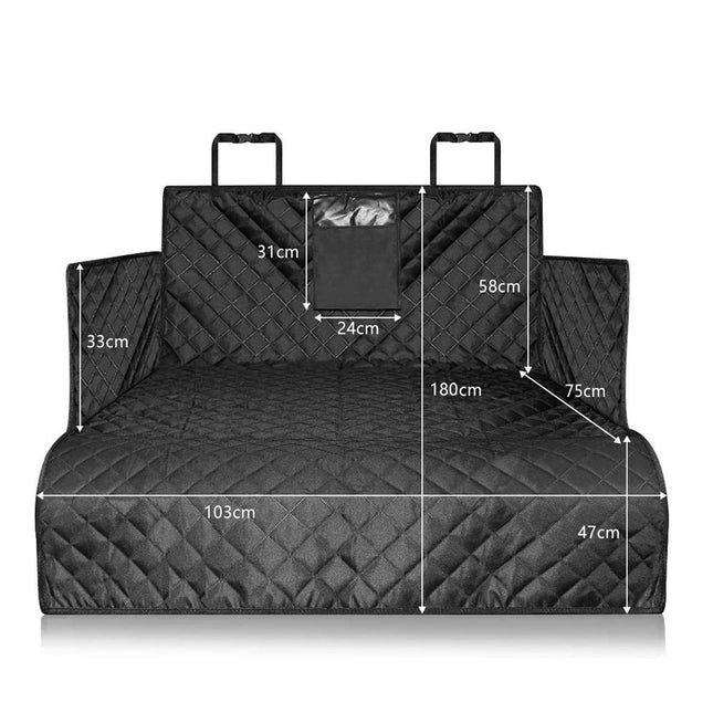 Dog Trunk Seat Cover for SUV, Waterproof Dog Cargo Liner with Headrest Straps
