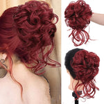 Tuzwa Curly Hair Bun Extension – Clip-In Synthetic Messy Bun Hairpiece, Natural-Look Volume, Multiple Colors