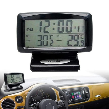 Car Thermometer Clock for Dashboard, Digital Car Clock