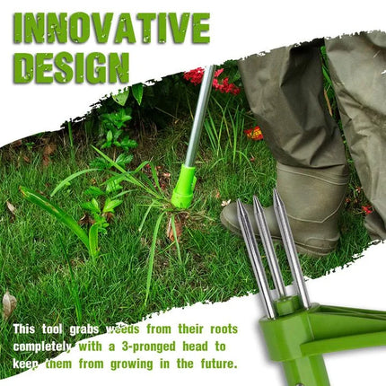 Weed Puller Tool, Long Handle Weeding Tool with 3 Steel Claws – image 7