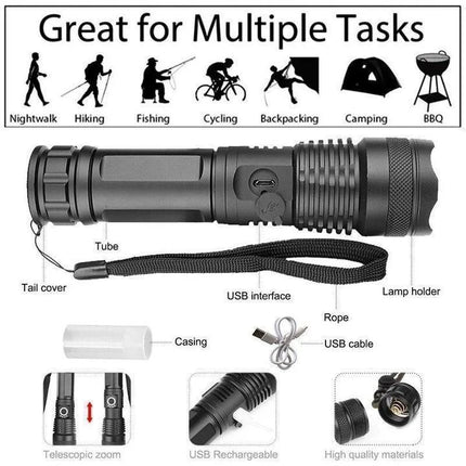 Rechargeable Flashlight, Super Bright Waterproof Flashlight for Camping and Hunting – image 7