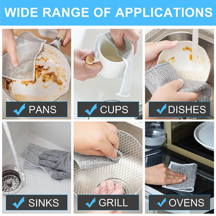Reusable Cleaning Cloths 20 Pack, Steel Wire Dish Cloth – image 10