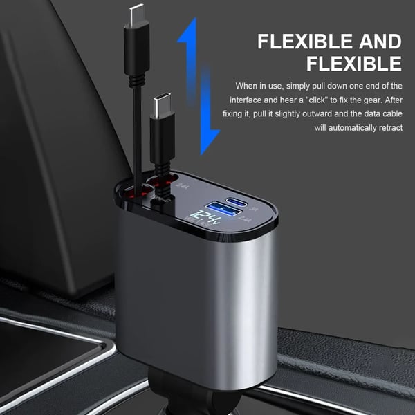 Dual Port Fast Car Charger Adapter for Apple and Android