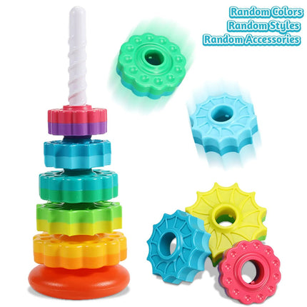 Spiral Stacking Toy with Spinning Rainbow Discs – image 4