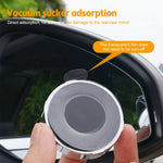 Tuzwa Blind Spot Mirror for Car – 55mm Convex Side Mirror with 360° Rotation, Vacuum Suction Mount, Anti-Fog & Anti-Rain Coating