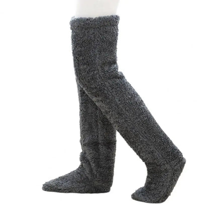 Long Warm Stockings with Fleece Lining, Cozy Socks for Winter – image 4