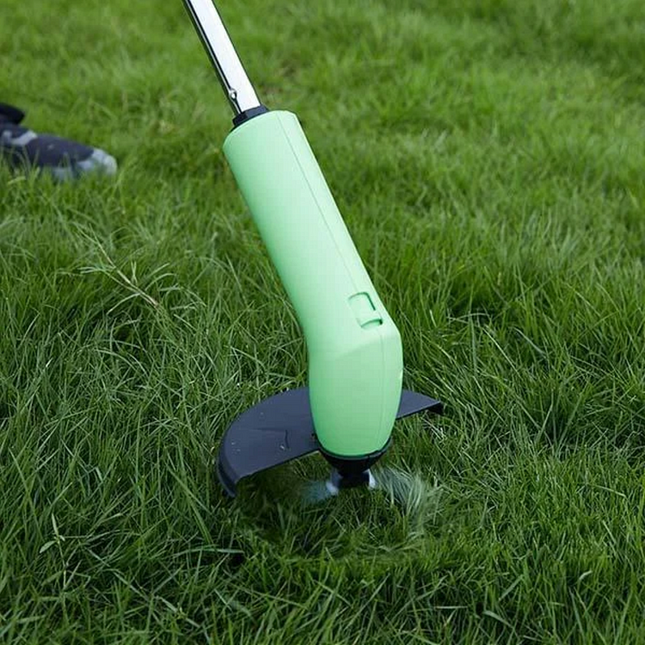 Weed Wacker Cordless Mini Weed Trimmer, Battery Powered Handheld Grass Edger with Extension Pole, Debris Shield and Zip Ties