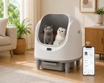 Tuzwa Smart Automatic Self-Cleaning Cat Litter Box | App-Controlled Enclosed Litter Box with Safety Sensors & Advanced Odor Control | Large Capacity for Multi-Cat Homes