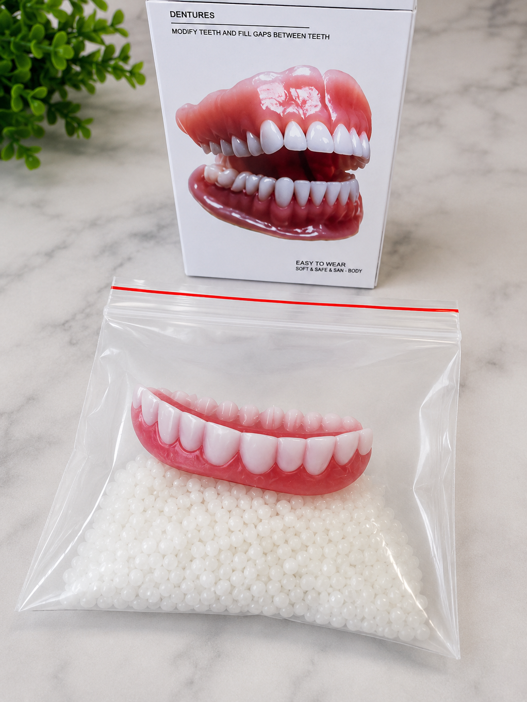 Complete Set of Dentures | Upper & Lower Temporary Fitting with Natural-Looking Design | Cosmetic Solution for Confident Smiles