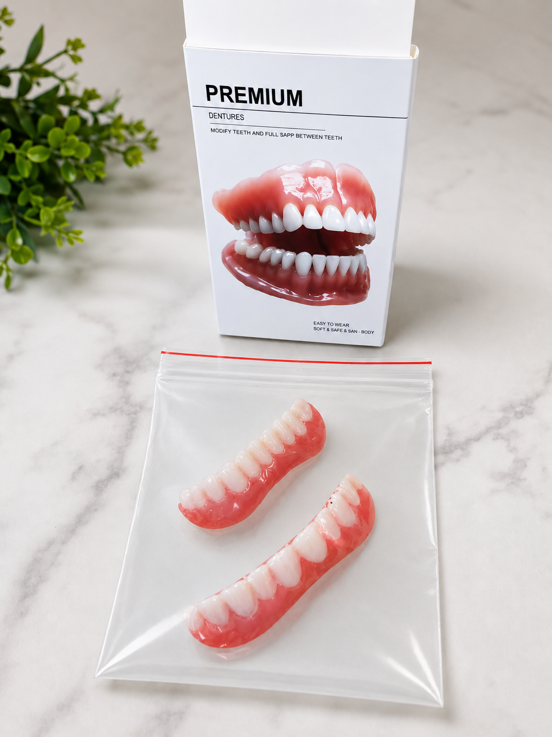 Complete Set of Dentures | Upper & Lower Temporary Fitting with Natural-Looking Design | Cosmetic Solution for Confident Smiles