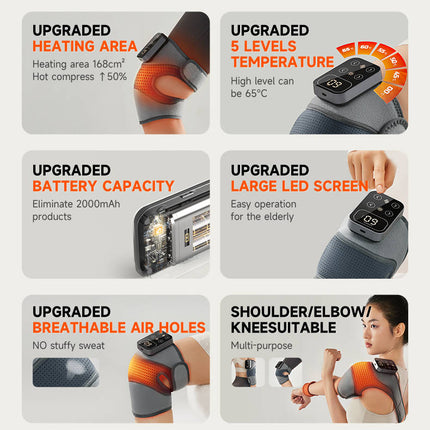 Cordless Knee Massager with Heat and Vibration, Knee Heating Pad for Pain Relief – image 12