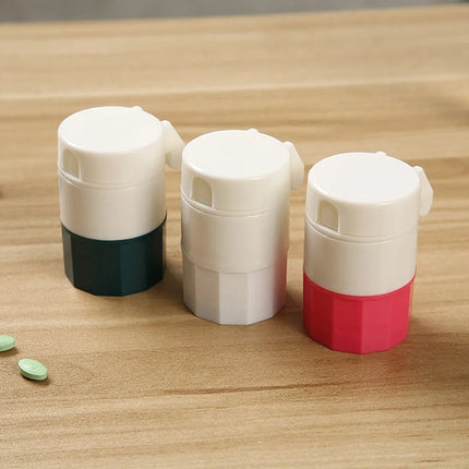 Pill Crusher and Grinder for Small Pills, Pill Box and Cup for Travel Medicine