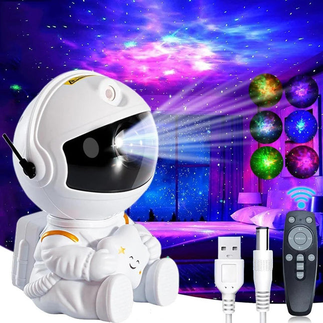Galaxy Projector, Astronaut Star Projector with Nebula and Moon Lamp, Galaxy Light Projector for Bedtime Relaxation