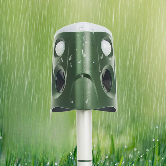 Mouse Repellent Ultrasonic Solar Powered, Squirrel Repellent, Rodent Repeller, Cat Repellent Outdoor with Motion Sensor