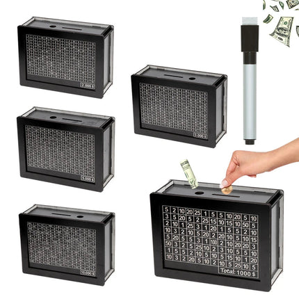 Piggy Bank for Adults, DIY Money Saving Box for Savings Challenge and Desk Decor