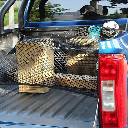 Cargo Net for Truck Bed, Heavy Duty Cargo Net Truck Bed Stretchable Mesh for Pickups and SUVs, Truck Bed Net Nylon