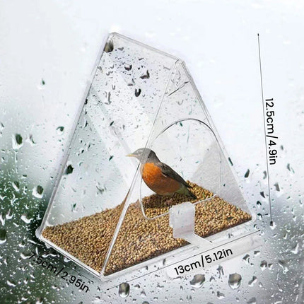 Bird Feeders, Acrylic Hanging Bird Feeder with Suction Cups for Outdoor Garden – image 4