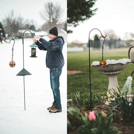 Squirrel Proof Bird Feeder Set of 4, Metal Hanging Bird Feeders with Chains – image 4