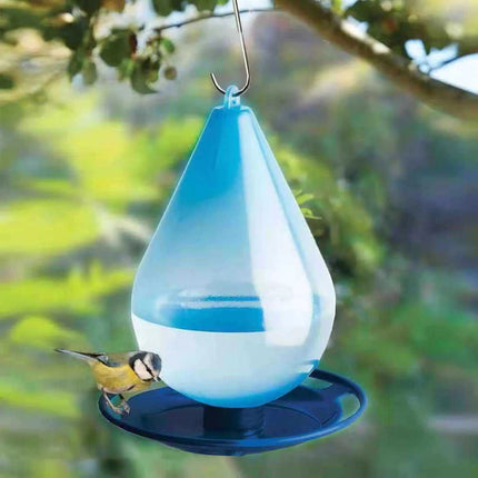 Hanging Bird Feeder for Water, Clear Raindrop Bird Water Feeder with 1 Quart Capacity