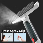 Tuzwa Telescopic Window Cleaner – 51" Extendable Window Squeegee with 10" Microfiber Dual Head, Spray Tank & Washable Pad