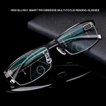 Tuzwa Progressive Multifocal Glasses – Photochromic UV400 Blue Light Filtering Eyewear with Anti-Reflective & Scratch-Resistant Lenses