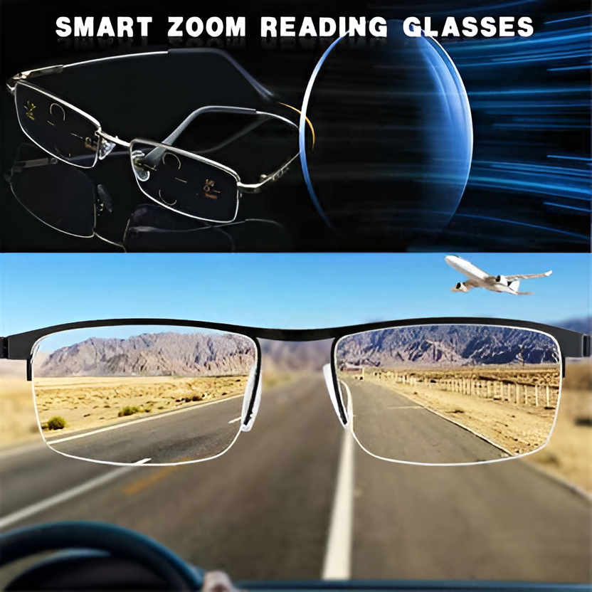 Tuzwa Progressive Multifocal Glasses – Photochromic UV400 Blue Light Filtering Eyewear with Anti-Reflective & Scratch-Resistant Lenses