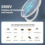 Tuzwa Electric Fly Swatter – Rechargeable 5-Mode Bug Zapper Racket with Adjustable Head, Safety Mesh & Foldable Design