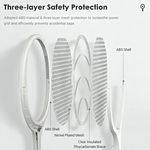 Tuzwa Electric Fly Swatter – Rechargeable 5-Mode Bug Zapper Racket with Adjustable Head, Safety Mesh & Foldable Design