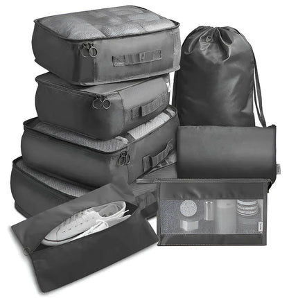 Packing Cubes for Travel 7 Set, Compression Packing Cubes for Suitcase, Toiletry Bag Travel Organizer with Shoe Bag