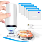 Vacuum Sealer, Portable Food Vacuum Sealer, Rechargeable Vacuum Sealer for Meat and Vegetables