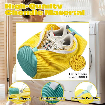 Mesh Laundry Bag for Shoes 2 Pack, Sneaker Wash Bag with Zipper