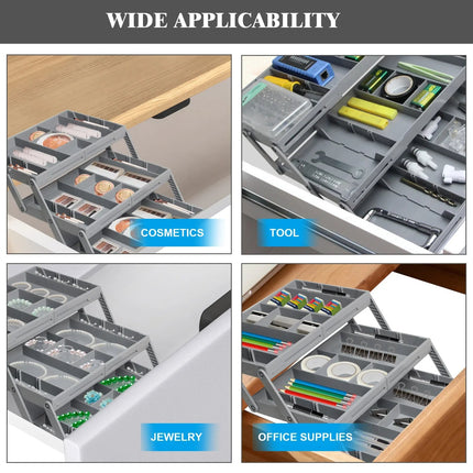 Plastic Drawer Organizer 3 Tier, Makeup Organizer for Jewelry