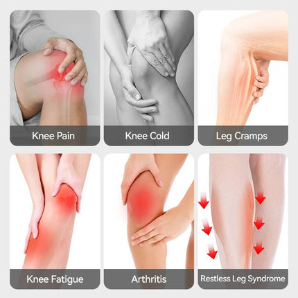 Cordless Knee Massager with Heat and Vibration, Portable Heating Pad with 5 Settings