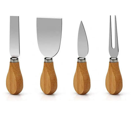 Charcuterie Board with Knives Drawer, Bamboo Cheese Board with 4 Knives and Forks – image 5