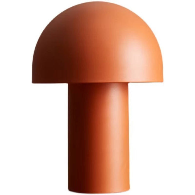 Modern Table Lamp with Mushroom Dome Shade, Wrought Iron Bedside Lamp for Bedroom