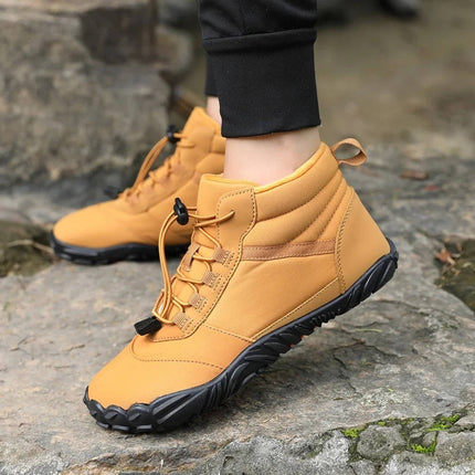 Snow Boots for Men, Zero Drop Barefoot Boots with Wide Toe Box