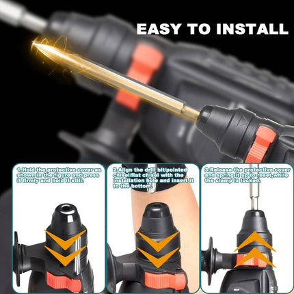 Cordless Hammer Drill Brushless with Four Modes, Power Drill for Wood
