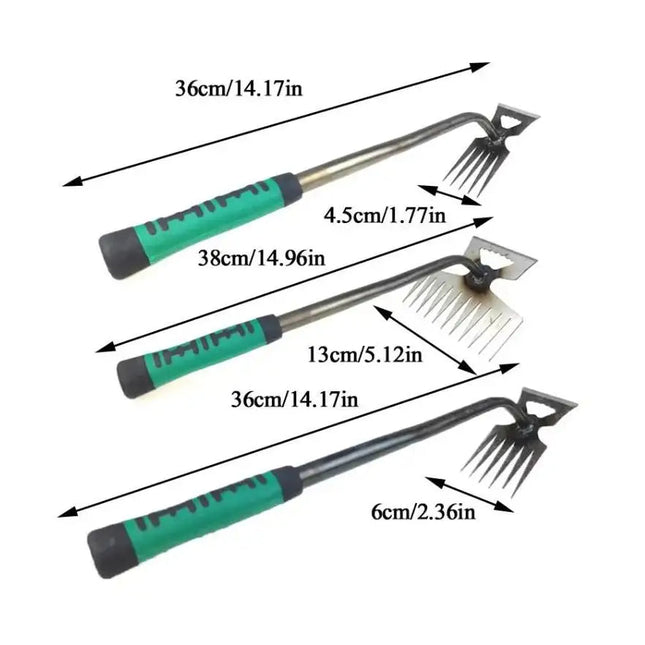 Weed Puller Tool, Heavy Duty Weed Remover Tool with Rake and Shovel