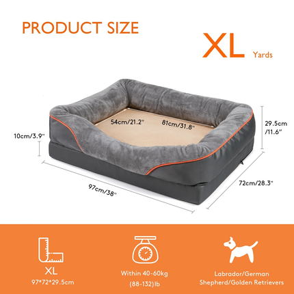Orthopedic Dog Bed, Large Dog Bed with Raised Walls – image 8