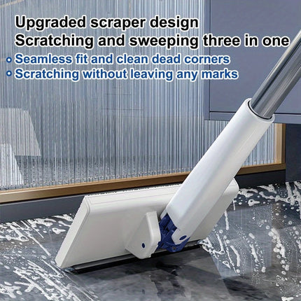 Mini Mop with Automatic Cloth Clip, Hands Free Mop with 360 Rotating Head for Floors Walls and Glass – image 5