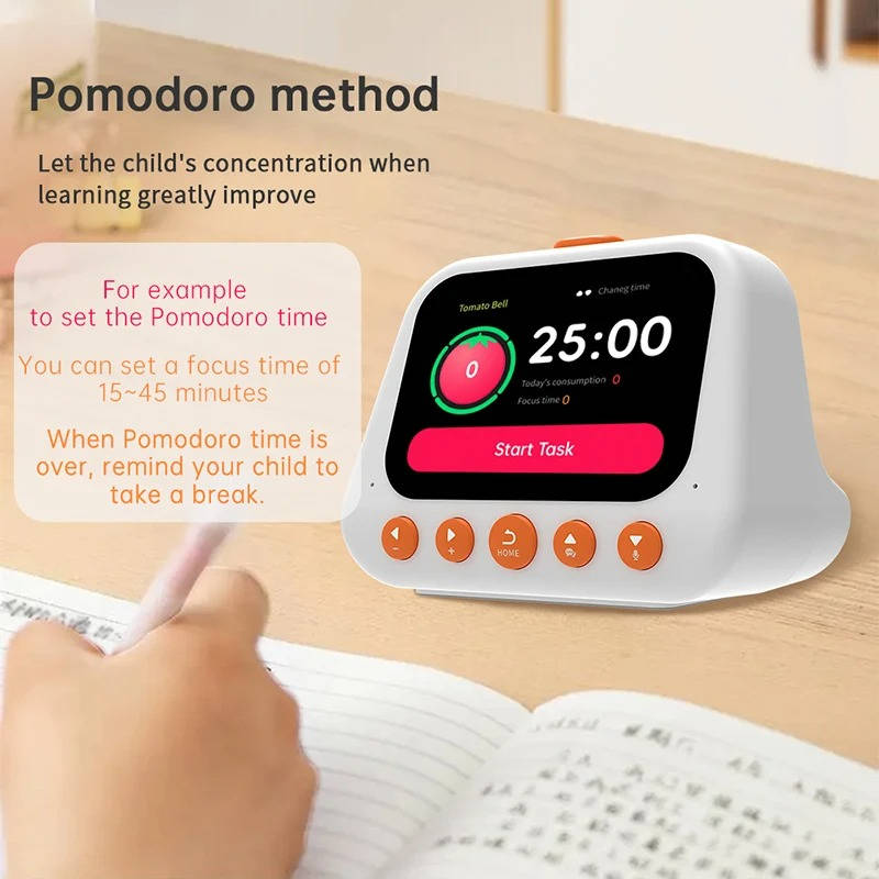 Tuzwa Smart Alarm Clock with AI Voice Assistant – 12 Sleep Sounds, 50 Alarms, Pomodoro Timer, Quiz Mode & Bedtime Audio