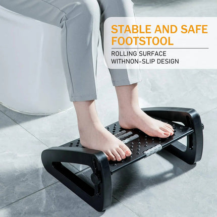 Under Desk Foot Rest, Adjustable Foot Stool with Large Platform – image 6