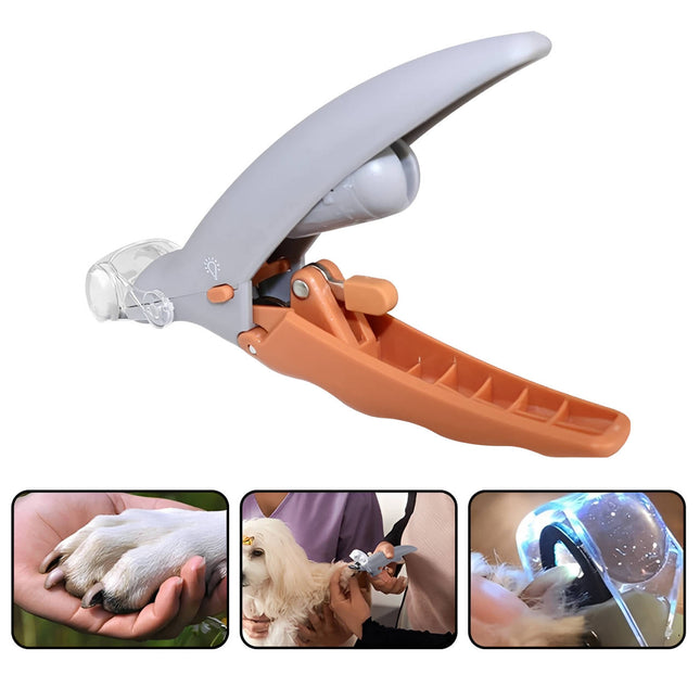 Dog Nail Clippers with LED Light and 5X Magnifier, Cat Nail Clippers with Nail Catcher, Dog Grooming Supplies